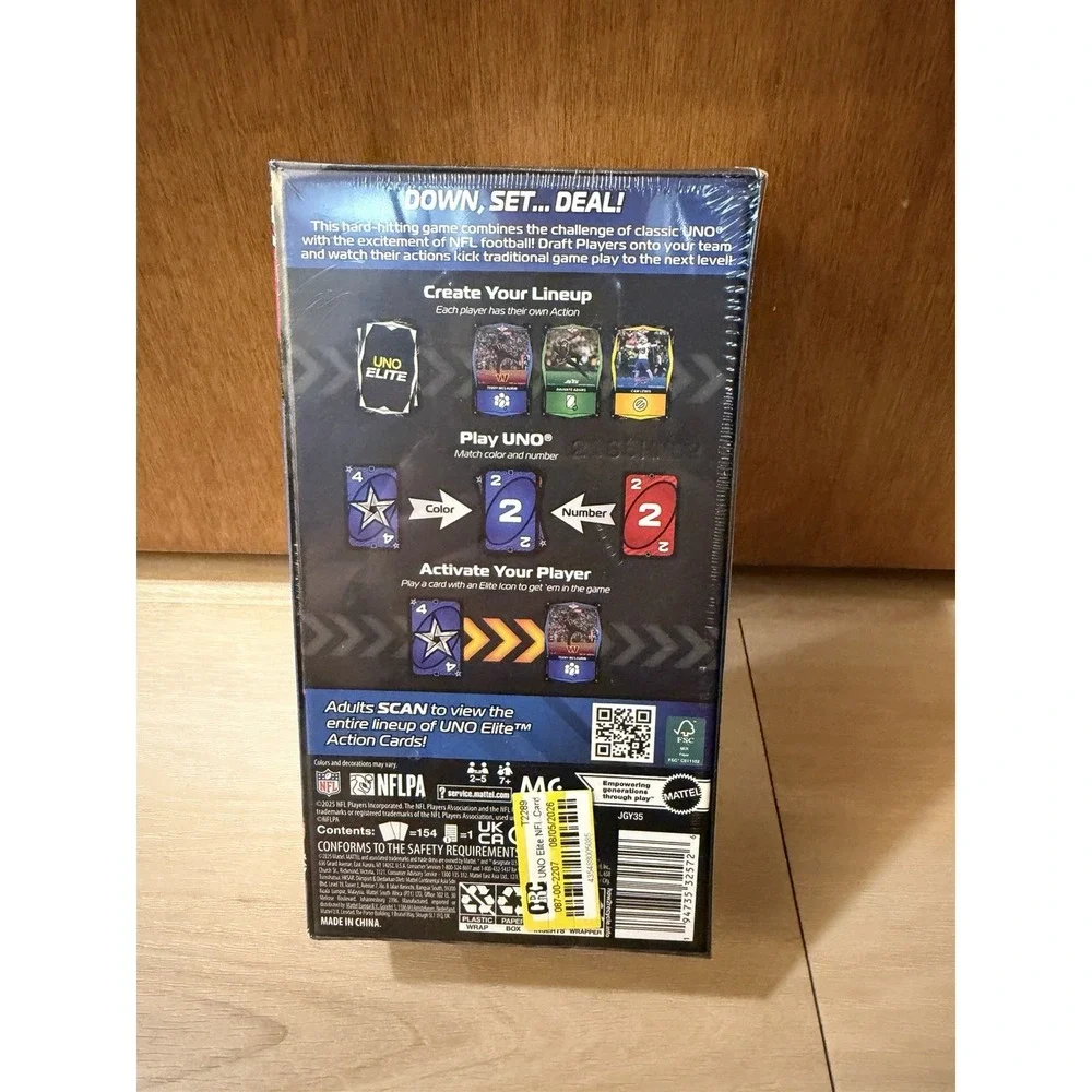 Uno Elite NFL Football Factory Sealed Starter Pack Box 2025 Alternate Jersey Ed